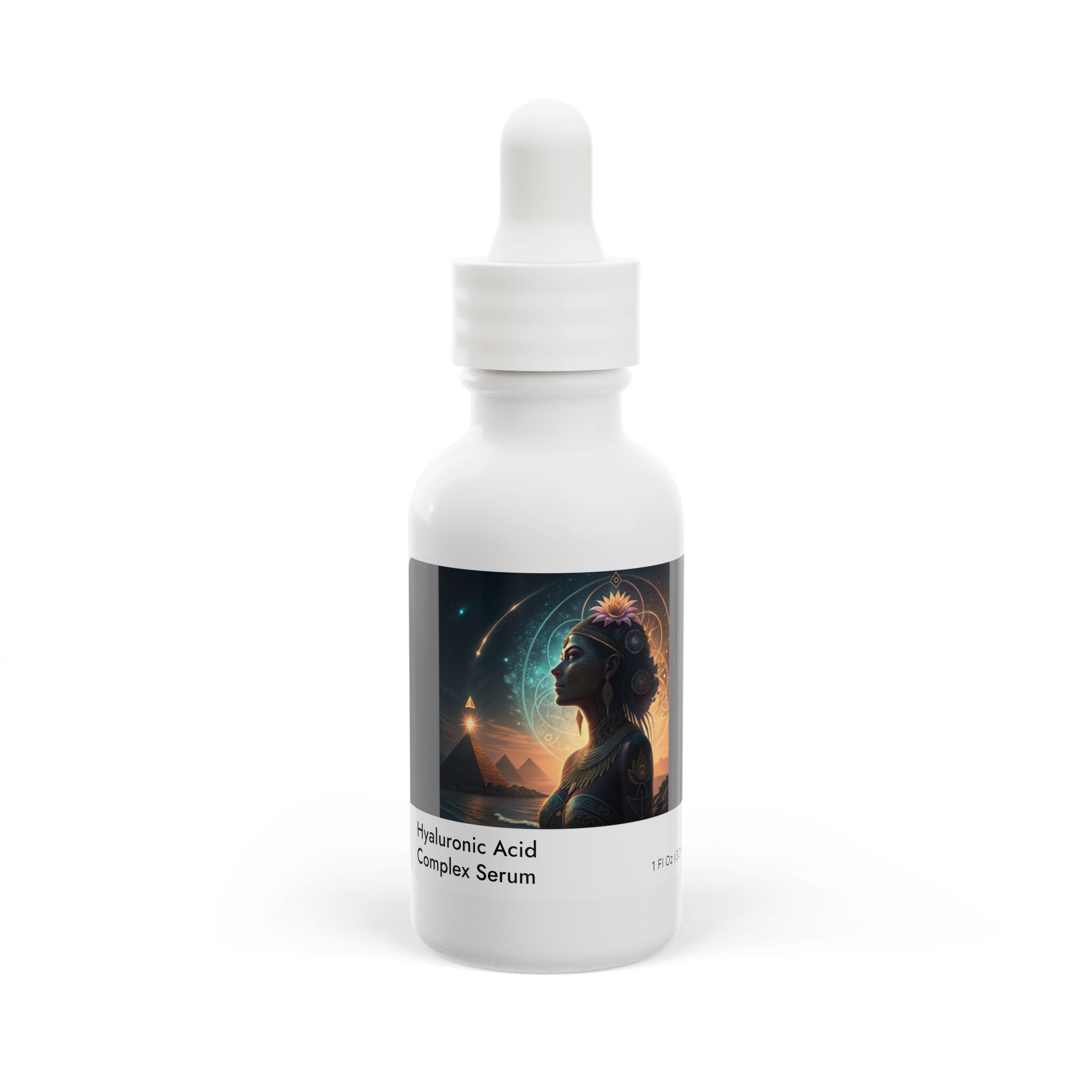 Goddess Hyaluronic Acid Complex Serum, 1oz Al art print label