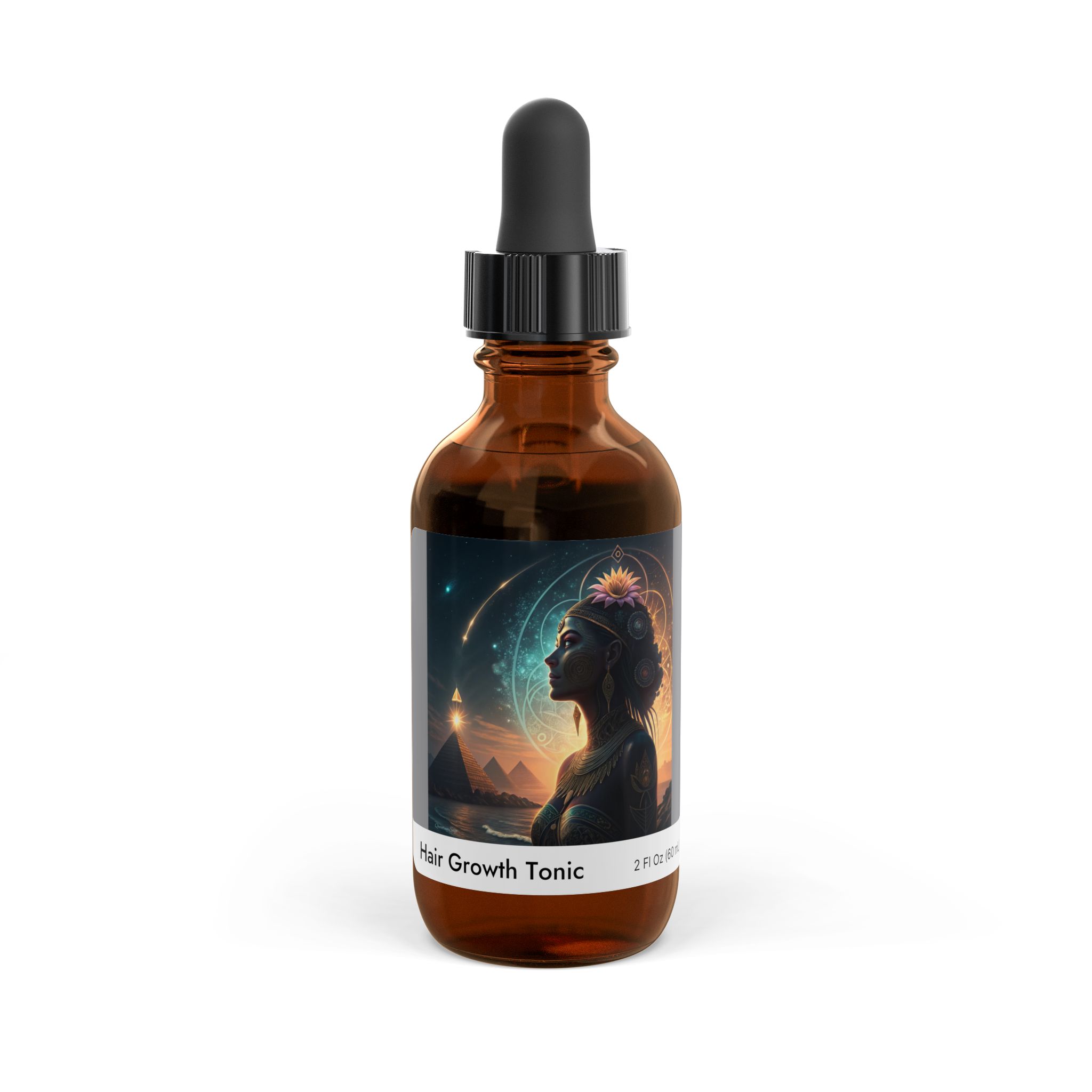 Goddess Hair Growth Tonic, 2oz Al art print label